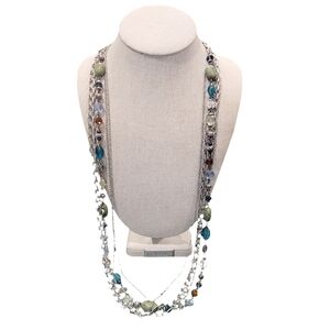 32" Premier Designs Simulated Gemstones Color Beaded Necklace